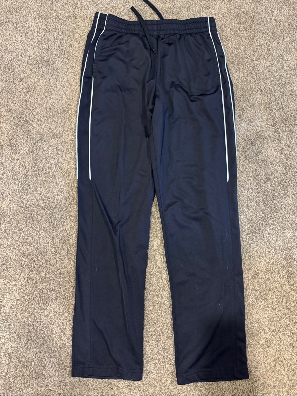 tek gear black Sweatpants with White Side Piping